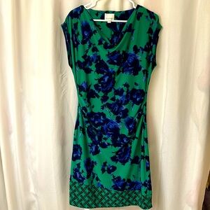 Sleeveless Colorful Foliage Dress